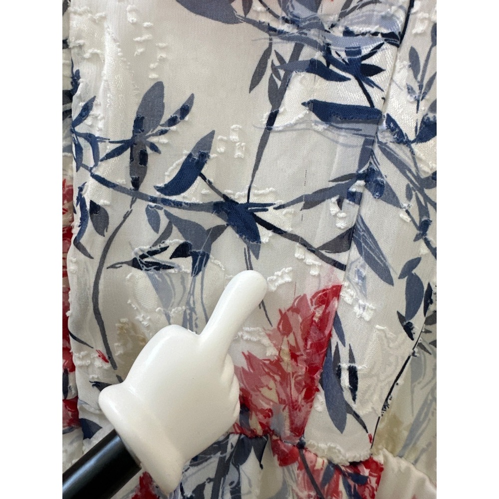 Lane Bryant 4th of July Theme Floral Burnout Dress Tie Plus Size 20 Summer *Flaw - Picture 4 of 15